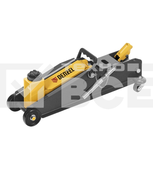 Домкрат гидравлический подкатной с фиксатором Denzel 3 т, 190-532 мм, SUV