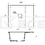 Мойка GRANFEST URBAN 658L  1-чаша+крыло 580*490мм, монтаж: врезной, материал: кварц, цвет: песочный, фото 1
