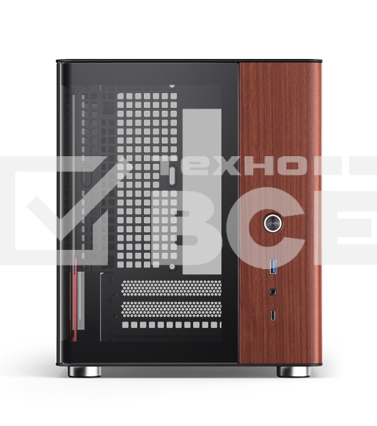 Компьютерный корпус JONSBO TK-0 Black ITX без БП, mini-ITX, micro-ATX, ATX, черный
