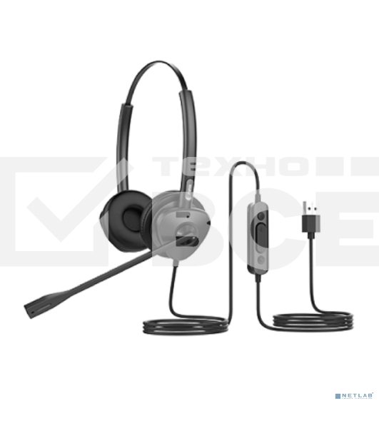 Бинауральная USB-гарнитура Fanvil, HT302-U, стерео, HD звук, USB