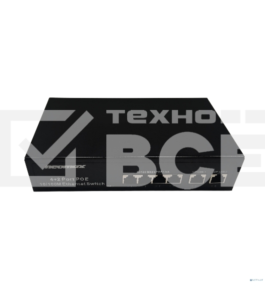 Коммутатор неуправляемый NEOMAX NMS-106PoE-100-S, 6 портов 100 Mbps, 4xPoE, металл