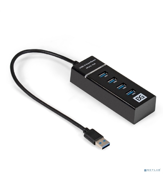 USB-концентратор 4-в-1 ExeGate DUB-331T (кабель-адаптер USB3.0 --> 3xUSB2.0, 1xUSB3.0, Plug&Play, черный)