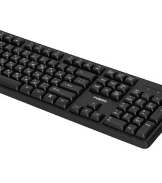Комплект клавиатура+мышь Fusion GKIT-752 беспроводной, USB, 1000 DPI, чёрный