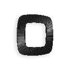 Рамка OMEGA Radian (Черный Металл шлифованный) 1-ая OF580501, фото 1