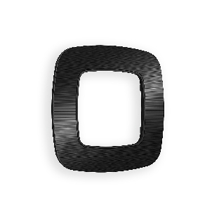 Рамка OMEGA Radian (Черный Металл шлифованный) 1-ая OF580501