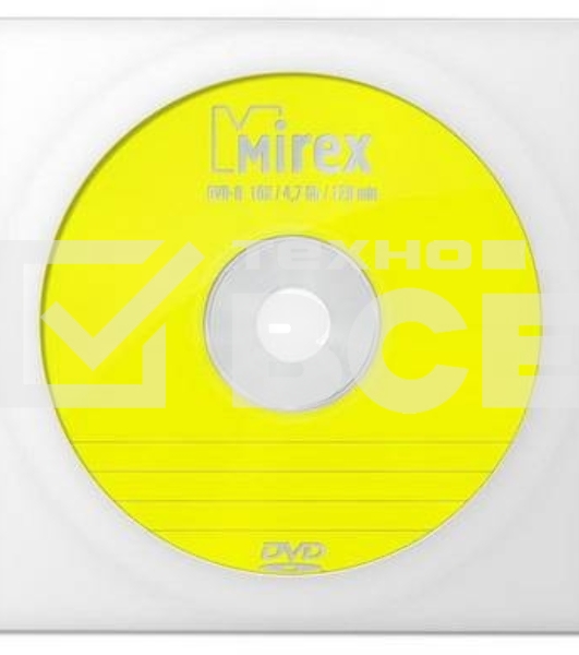 Диск DVD-R Mirex 4.7 Gb, 16x, Бум.конверт (1), (1/150/600)