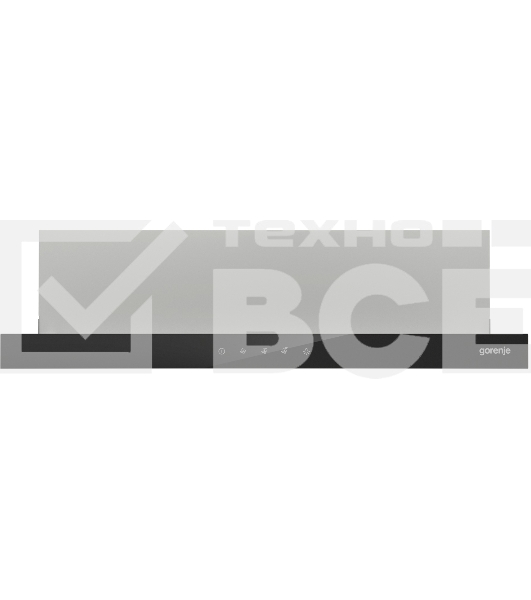 Встраиваемая вытяжка Gorenje TH64E3SGB, ширина 60 см, сенсорное управление, отвод и рециркуляция, 350 м3/ч, черный цвет