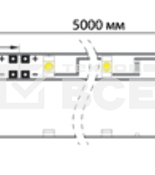 Лента LED силикон, 8 мм, IP65, SMD 2835, 60 LED/m, 12 V, цвет свечения желтый