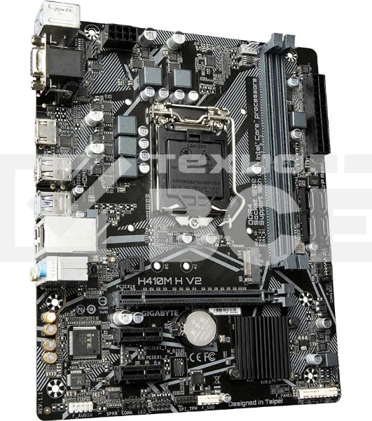 Материнская плата Gigabyte H410M H V2 (2.0/2.1), LGA 1200, Intel H470, 2xDDR4, 4xSATA, 1xM.2, 1xPCIe 3.0 x16, 2xPCIe 3.0 x1, 1xHDMI, 1xVGA, 1x 1Gb LAN, 2xUSB-A 3.2 Gen 1, 4xUSB-A 2.0, 3x3.5 мм, 7.1, Micro ATX