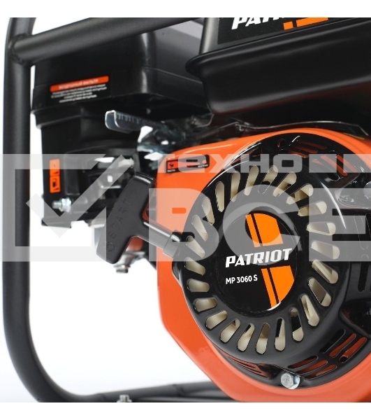 Мотопомпа PATRIOT MP 3060 S [335101430] {Двиг. 4-т, АИ-92, 196сс, 6.5 л.с., самовсас., макс.производит.60 м?/ч (1000 л/м), макс.глуб.всас.8 м., макс.нап.30 м., диам.патруб.3