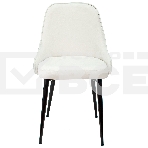 Стул для кухни Бюрократ KF-5_2 Velvet 20 комплект 2шт, молочный, металл черный на ножках (KF-5/VELV20_2), фото3