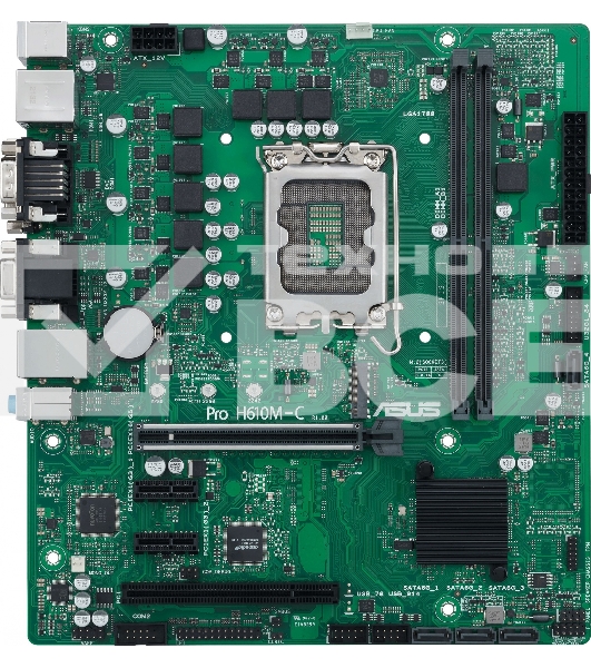 Материнская плата ASUS Pro H610M-C-CSM, LGA 1700, Intel H610, 2xDDR5, 4xSATA, 1xM.2, 1xPCIe 5.0 x16, 2xPCIe x1, 1xPCI, 1xHDMI, 1xDP, 1xDVI-D, 1xVGA, 1x 1Gb LAN, 2xUSB-A 3.2 Gen 2, 2xUSB-A 2.0, 3x3.5 мм, 7.1, mATX