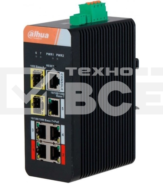 Коммутатор Dahua DH-IS4207-4GT-120 5G 2SFP 4PoE 120W неуправляемый