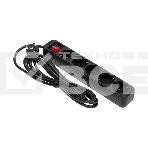 Удлинитель STANDARD 5 гнезд, 3м, 3х1,0мм², с/з, с выключателем, черный REXANT, фото4