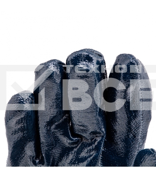 Перчатки трикотажные Сибртех с обливом из бутадиен-нитрильного каучука, манжет, L