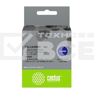 Картридж ленточный Cactus CS-LK4RBP черный для Epson LW300/LW400/LW700/LW600P/LW1000P/K400/Z700/Z900