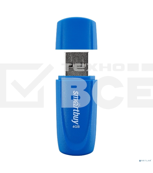 Флешка USB Smartbuy Scout Blue (SB016Gb2SCB), 16Gb, USB 2.0, R/W 15/12, синий