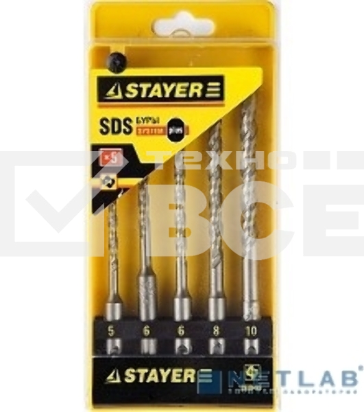 Набор буров STAYER PROFI 2930-H5 по бетону, хвостовик 