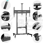 Мобильная стойка МОТОРИЗОВАННАЯ ONKRON на 1 ТВ/ 50-100