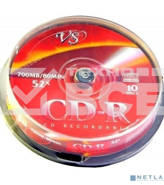 Диск CD-R VS (PERFEO) 700 Mb, 52x, Cake Box (10), (10/250).