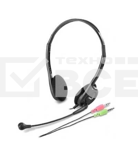 Гарнитура проводная с микрофоном Genius HS-200C черный