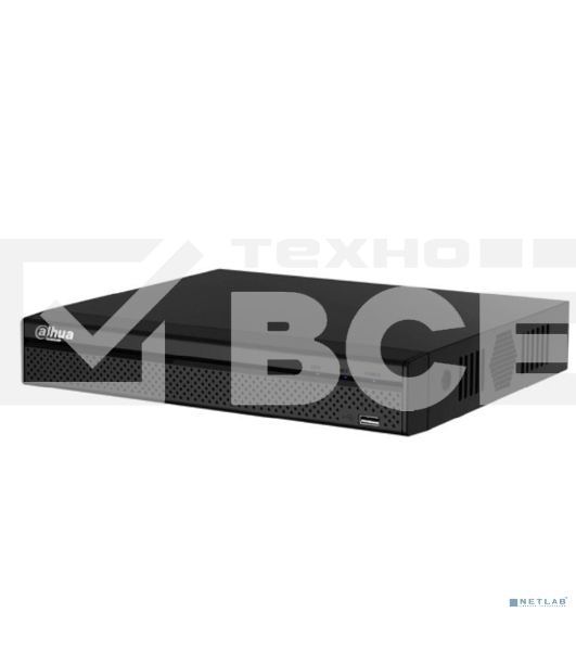 Видеорегистратор IP 16-канальный DAHUA 4K и H.265+. Входящий поток до 160Мбит/с; сжатие: H.265+, H.265, H.264+, H.264; разрешение записи до 12Мп; накопители: 1 SATA III до 20Тбайт; воспроизведение: 8к