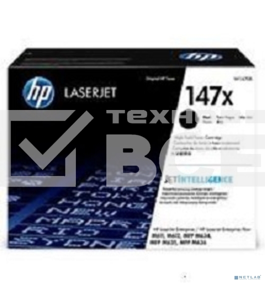 Картридж лазерный HP 147X W1470X черный (25200стр.) для HP LaserJet M610dn