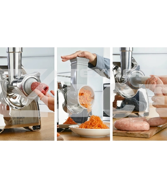 Мясорубка Bosch MFW67440 2000Вт черный/серебристый