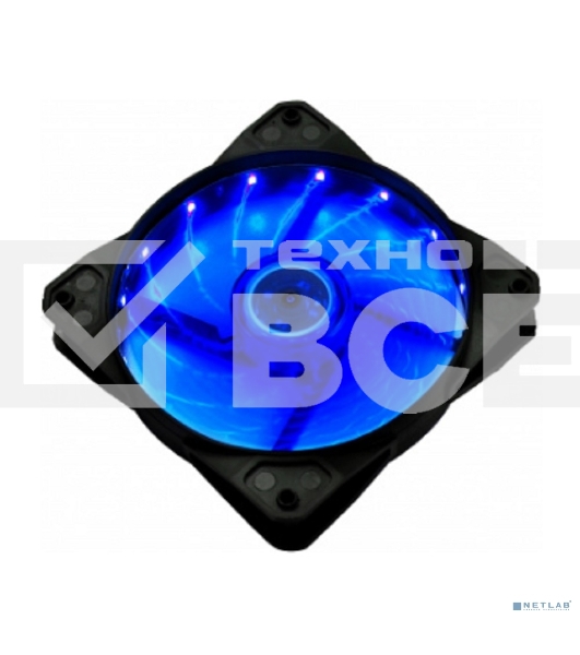 Вентилятор для корпуса Digma DFAN-LED-BLUE черный, 120 мм, 1200 об/мин, 23 дБ, 4 pin