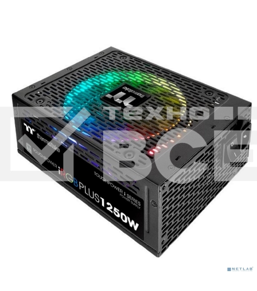Блок питания Thermaltake ToughPower iRGb PLUS (PS-TPI-1250F3FDTE-1), 1250Вт, 80 PLUS Titanium, 140мм, модульный, черный