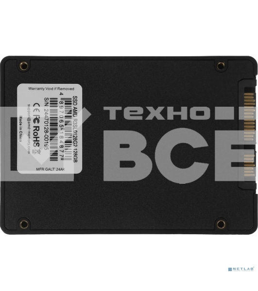 Накопитель SSD AMD Radeon R3SL0128G2, 128Gb, 2.5', SATA III, R/W 520/450