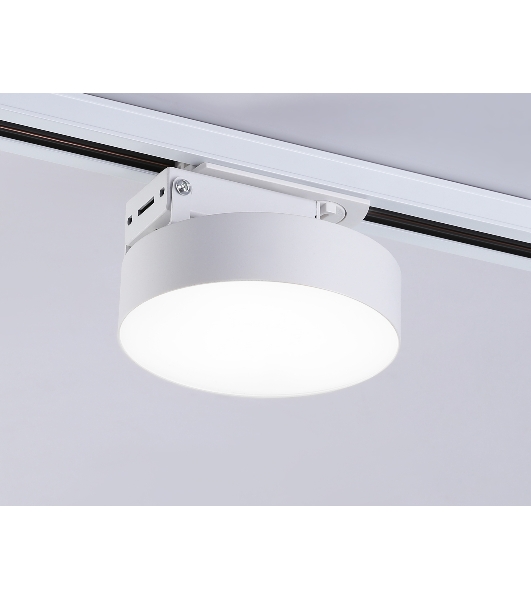 Трековый однофазный светодиодный светильник Ambrella light GL6837 WH белый LED 15W 4200K D115*80