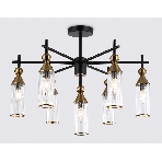 Люстра Ambrella light LH55257/7 BK/BS/CL черный/латунь/прозрачный E14*7 max 40W D640*520, фото9