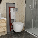 Комплект BAU 6 в 1: усиленная инсталляция BAU IDEAL, унитаз подвесной безободковый вихревой Bau Dream Hurricane3, сиденье дюропласт микролифт, клавиша BAU Light антивандальная, нерж. сталь хром, фото7