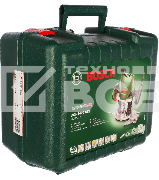 Фрезеры Bosch POF 1400 ACE 060326C820 Фрезерная машина 1400 Вт, 11000–28000 об/мин, 55мм, 3.5 кг