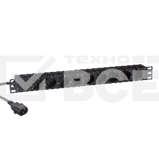 Блок розеток горизонтальный ExeGate ServerPro PDU-19H906 Al-9S-C14-2.5, 19