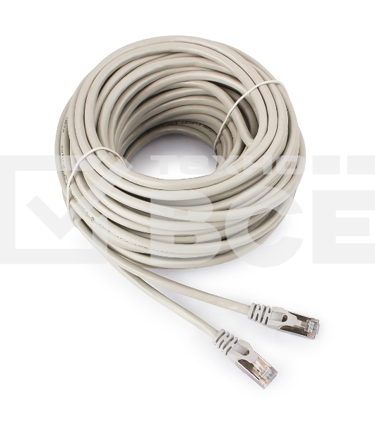 Патч-корд FTP Cablexpert кат.6, 20м, литой, многожильный (серый)