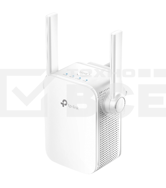 Усилитель TP-Link Wi-Fi AC750 Wi-Fi Range Extender, Wall Plugged,433Mbps at 5GHz + 300Mbps at 2.4GHz, 802.11ac/a/b/g/n, 1 10/100M LAN, WPS button, 2 fixed antennas поставляется без кабеля RJ-45