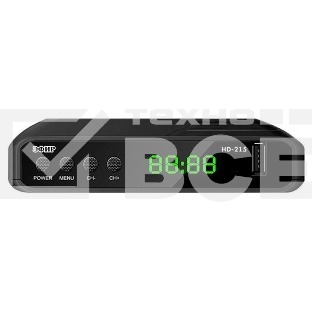 Ресивер эфирный цифровой Эфир DVB-T2 HD HD-215 пластик, дисплей DOLBY DIGITAL,