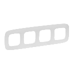 Рамка 'Белая'. 4-постовая универсальная Valena ALLURE, фото2