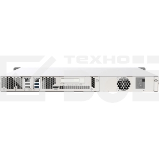 Сетевое хранилище без дисков SMB QNAP TS-453DU-4G NAS 4 HDD trays, rackmount 1U, 1 PSU. 4-core Intel Celeron J4125 2.0 GHz (up to 2.7 GHz), 4 GB RAM (1 x 4 GB) up to  8 GB (2 x 4GB), 2.5 Gigabit Ethernet x 2, 4xUSB, 1xHDMI . W/o rail kit RAIL-B02