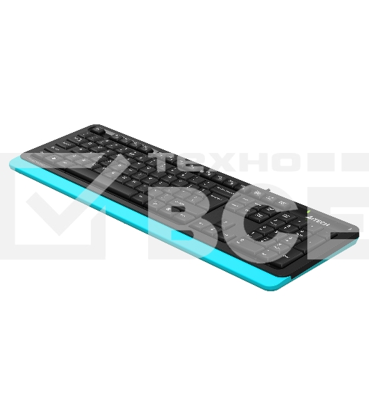 Клавиатура A4Tech Fstyler FKS10 проводная, USB, черный/синий