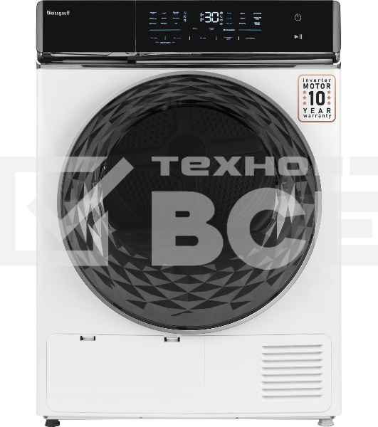 Сушильная машина WEISSGAUFF WD 779 Diamond Heat Pump белый, 8 кг, сушка - тепловой насос, программ - 16, 59.8 x 84.5 x 65.2 см