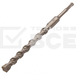 Бур по бетону, двойная спираль, Cobalt W-tip, 20x260 мм, SDS PLUS Denzel, фото2