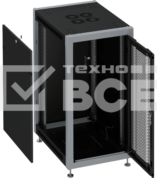 Шкаф серверный Sysmatrix (SL 6827.932) напольный 27U 600x800мм пер.дв.перфор. металл 800кг черный IP20