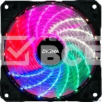 Вентилятор для корпуса Digma DFAN-FRGB2 черный, 120 мм, 1200 об/мин, 23 дБ, 4 pin, фото2