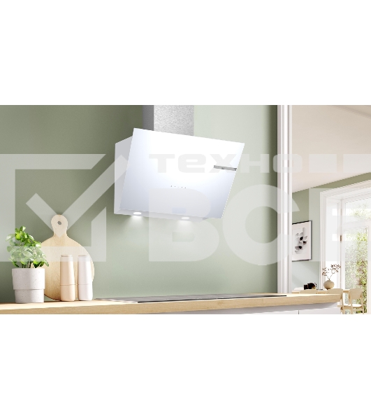 Вытяжка наклонная Bosch DWK66PJ20T белый, 60 см, 700 куб. м/ч, 71 дБ
