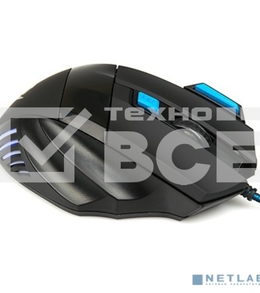 Мышь проводная Nakatomi MOG-21U черный, 2400 dpi, USB, кнопки - 7