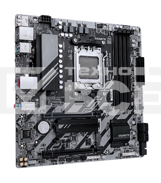 Материнская плата Gigabyte B840M DS3H, AM5, AMD B840, 4xDDR5, 4xSATA, 2xM.2, 1xPCIe 4.0 x16, 1xPCIe 3.0 x4, 2xDP, 1xHDMI, 1x2.5Gb LAN, 3xUSB-A 5Gbps, 8xUSB-A 2.0, 1xUSB-C 5Gbps, 3x3.5 мм, 7.1, mATX