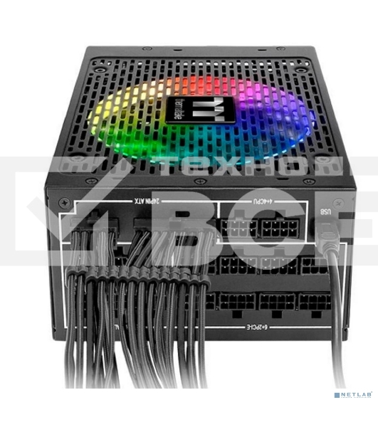 Блок питания Thermaltake ToughPower iRGb PLUS (PS-TPI-1250F3FDTE-1), 1250Вт, 80 PLUS Titanium, 140мм, модульный, черный